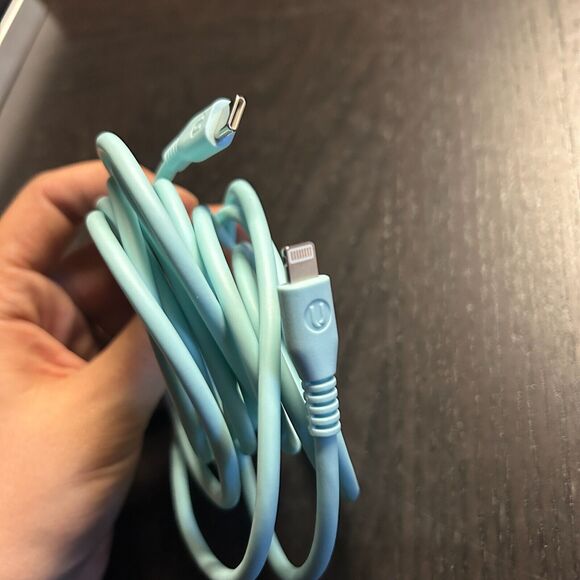 10 Ft Foot 8-Pin To USB-C Cable Blue - Picture 2 of 3